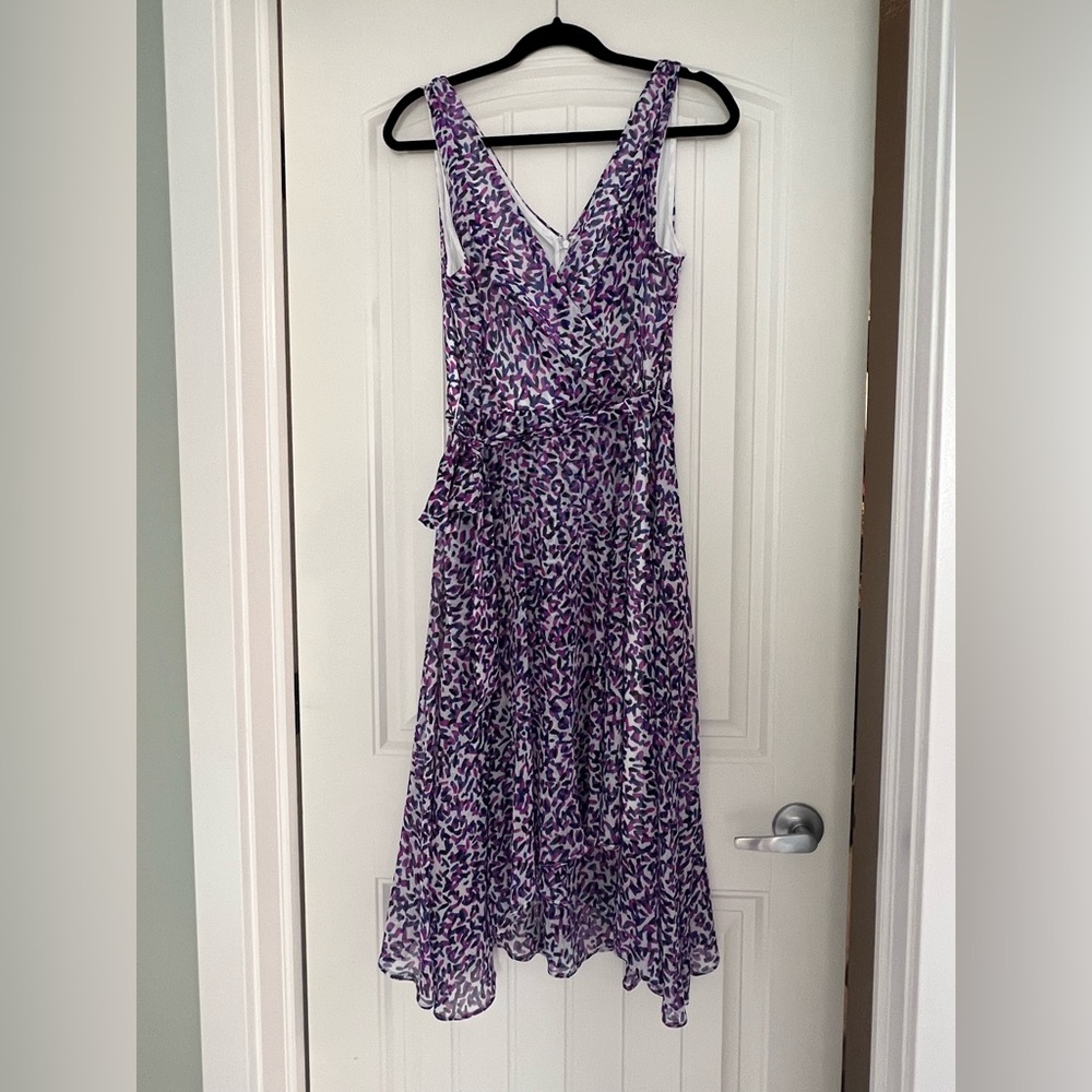 DKNY V-Neck Faux Wrap Dress